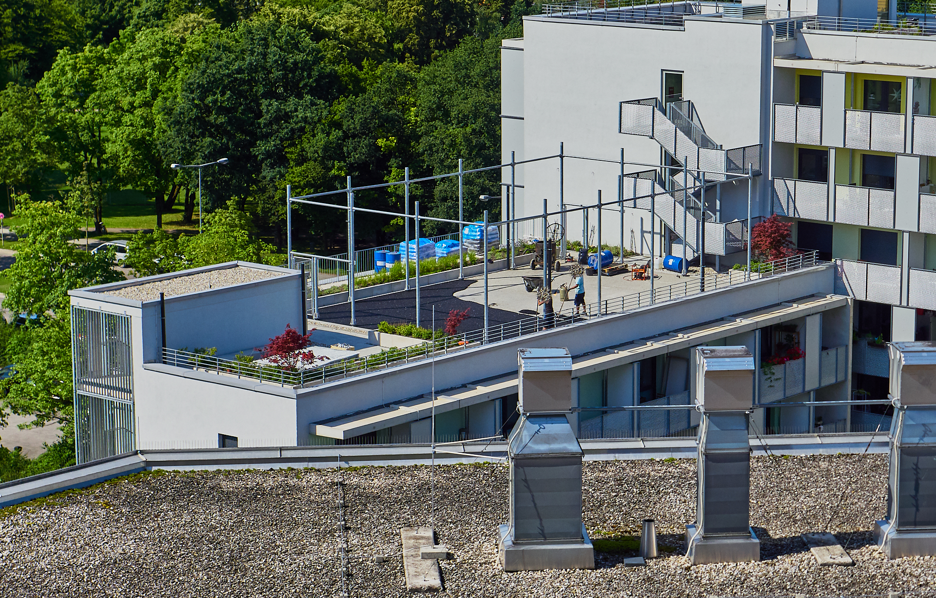 Stdentenwohnheim, Sportanlage, Dachbepflanzung, Marx-Zentrum, Peschelanger