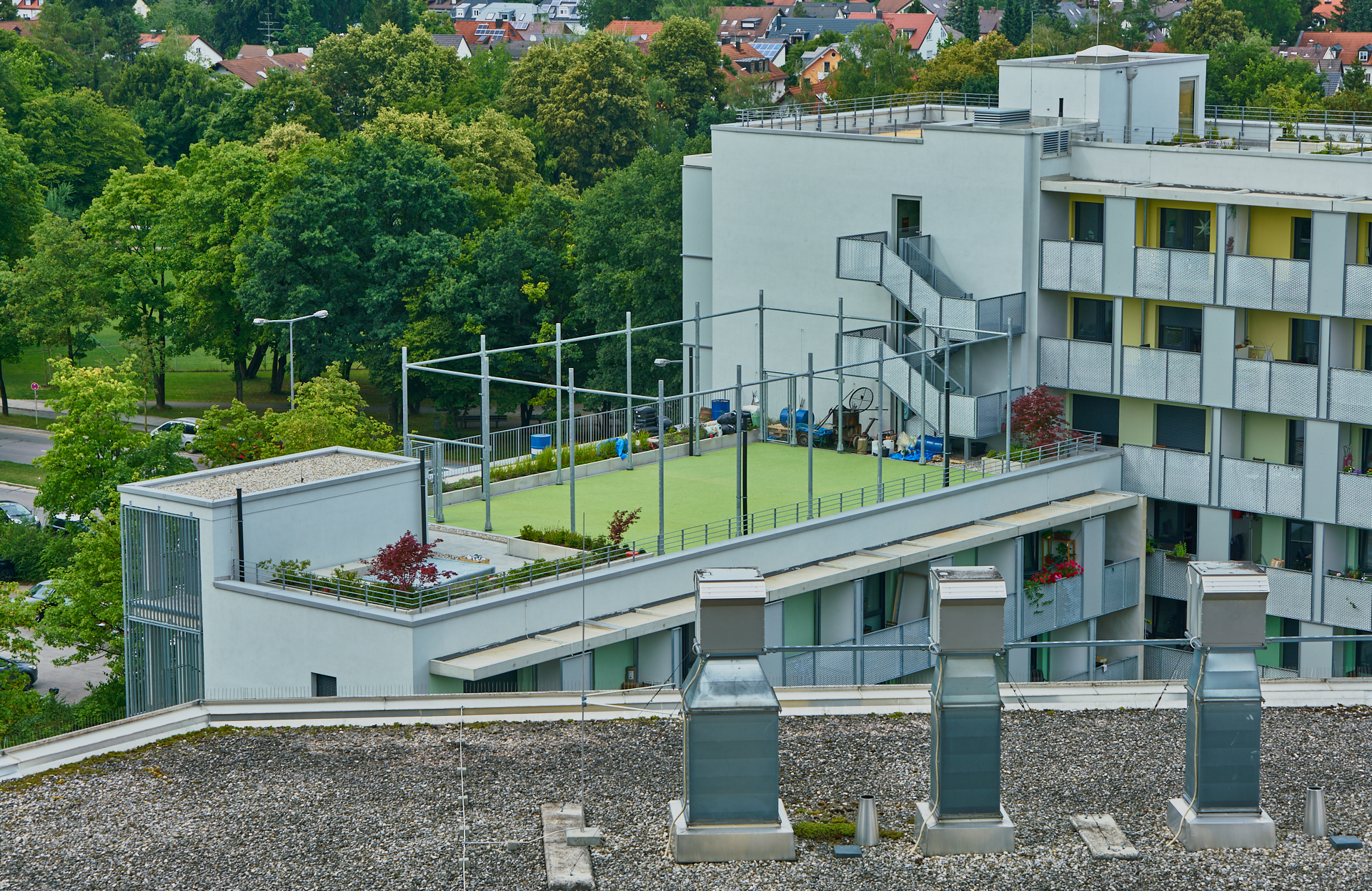 Stdentenwohnheim, Sportanlage, Dachbepflanzung, Marx-Zentrum, Peschelanger
