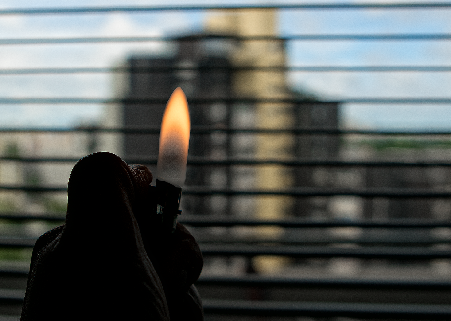 Feuersbrunst im Marx-Zentrum